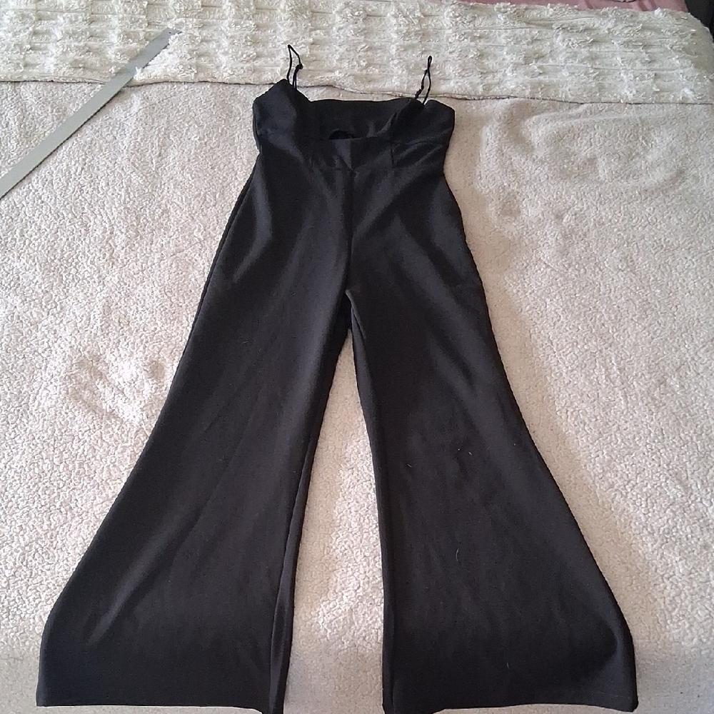 Mika & Gala Chic Black Spaghetti Strap Jumpsuit